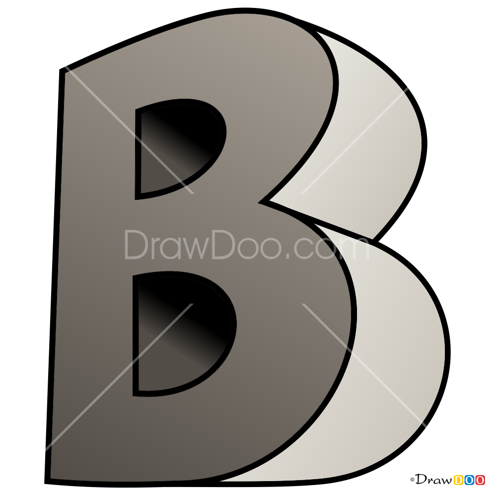 How To Draw B, 3D Letters